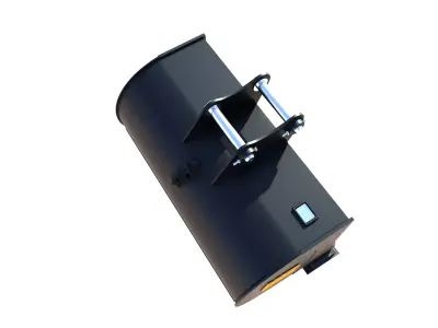 WB Excavator Ditching and Grading bucket Mini Excavator- Backhoe 3D model