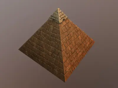 Ancient egyptian pharaohs pyramid Low-poly 3D model
