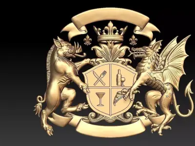 Dragon Boar Logo 3D print model