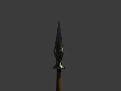 high Details Low-Poly Spear- 800 Polygons  Free low-poly 3D model