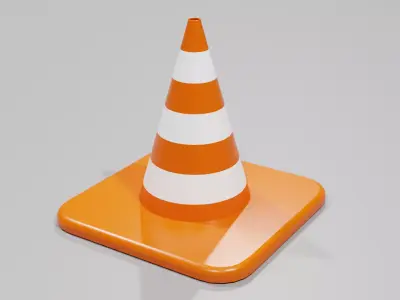 Low Poly Traffic Cone Pack  Game Ready PBR Asset FBX OBJ BLEND Low-poly 3D model