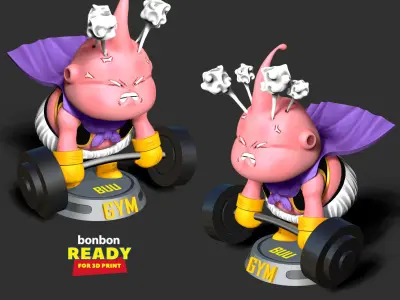 Buu with gym 3D print model