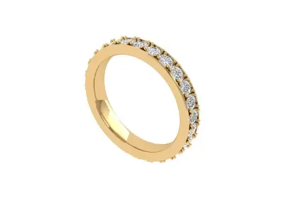 Solitaire Wedding Band 3D print model get