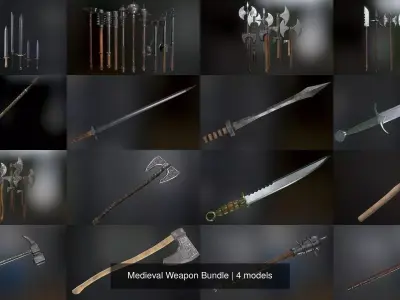 Medieval Weapon Bundle 3D Model Pack