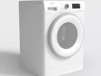 WHIRLPOOL WASHING MACHINE Low-poly 3D model