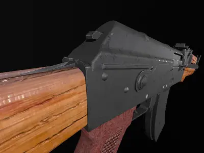 AKM Model ak - rifle Free low-poly 3D model