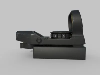 Red Dot Sight Low-poly 3D model Low-poly 3D model
