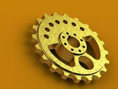 Sprocket gold 3D model