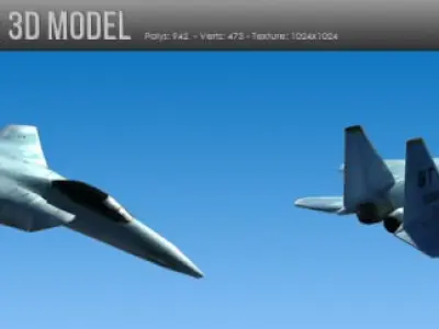 F15 Airfighter Low-poly 3D model