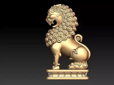 Chinese Lion Pendant 3D print model