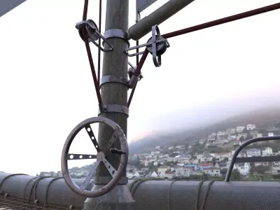 Catamaran Boat 3D model