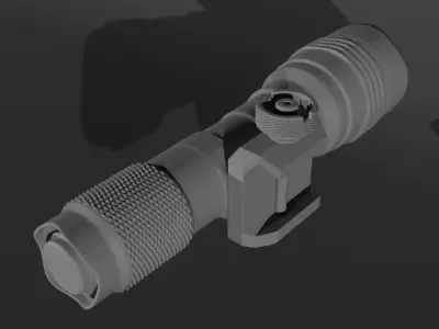 Picatinny Flashlight 3D model