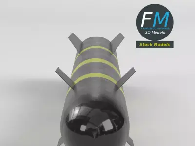 Stylized Anti-Tank Guided Missile 3D model