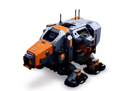 SciFi Mining Drone Vehicle Model Low-poly 3D model