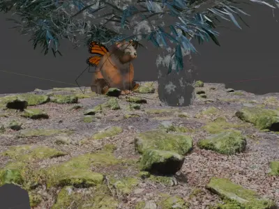 butterfly bear 3D model