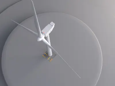 Onshore Wind Turbine 3D model