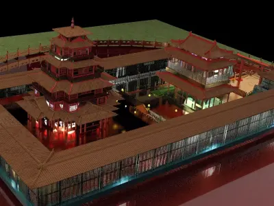 Chinese ancient house 3D model 17