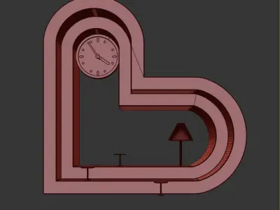 URBAN HEART public space  streets and commercial areas 3D model