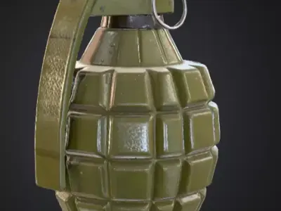 Fragmentation Grenade Low-poly 3D model purchase