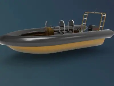 Rib boat new model 3D model