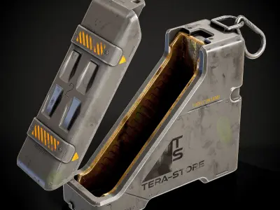 Sci-fi Food Container Low-poly 3D model