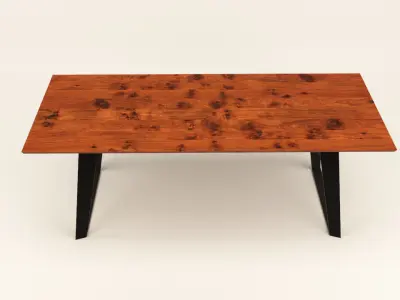 Industrial design dining table Low-poly 3D model