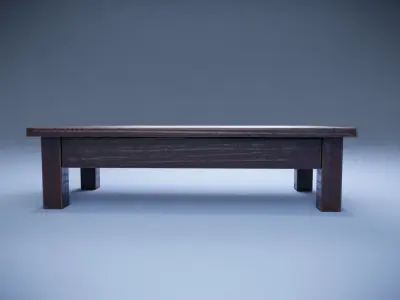 Vintage table Low-poly 3D model