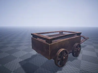 Damaged Cart  Low-poly 3D model