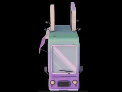 Food Truck Cartoon 3D model