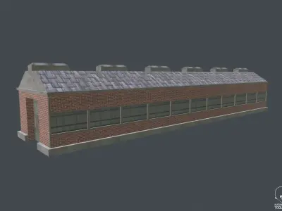 Warehouse 01 Low-poly 3D model