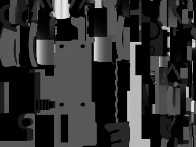 Warhammer 40k Bolter Low-poly 3D model