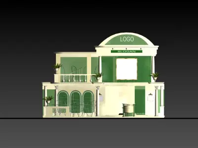 Industrial Expo Stand 3D model purchase