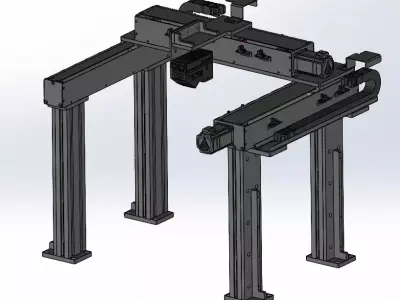 SINGLE AXIS XY ROBOT CNC 3D model