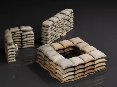 Survivalist Bunker Props Kit  Low-poly 3D model