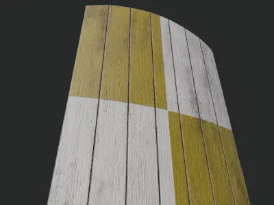 Slavic square wooden shield-painted  checker symbol Low-poly 3D model