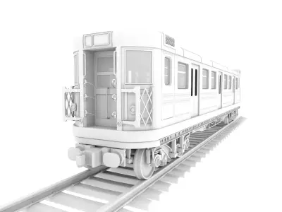Subway train 3D model purchase