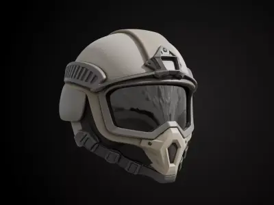 Stylized Desert Rebel Warrior Helmet - Nomad Guardian 3D print model