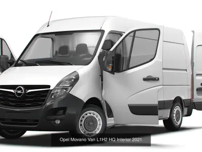 Opel Movano Panel Van HQ Interior 2021 3D Model Collection