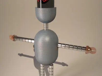 Simple Robot 01 Low-poly 3D model