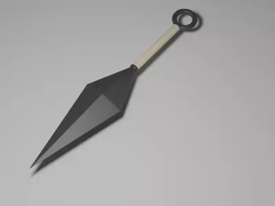 Simple Kunai Knife Low-poly 3D model