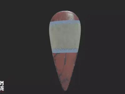 Medieval Kite Shield Low-poly 3D model purchase
