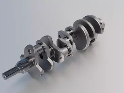 Crankshaft V8 3D model