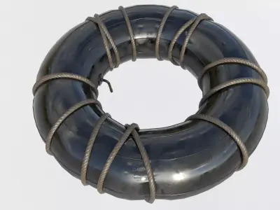 Tire Raft Low-poly 3D model