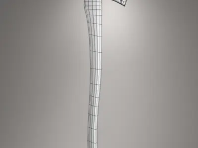 Wood Axe Low-poly 3D model