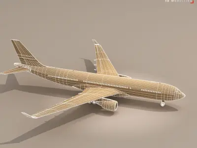 airbus A300-200 3D model purchase