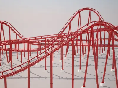 Roller Coaster Track 3D model