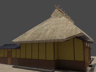 Typical Japanese 18th century private house 3D model