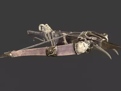 Crossbow 02 Low-poly 3D model