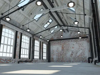 Loft Warehouse 2 3D model purchase