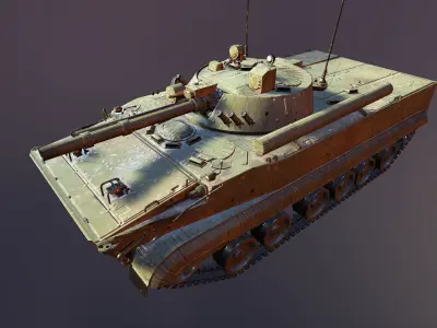 Tank BMP 3 Low-poly 3D model
